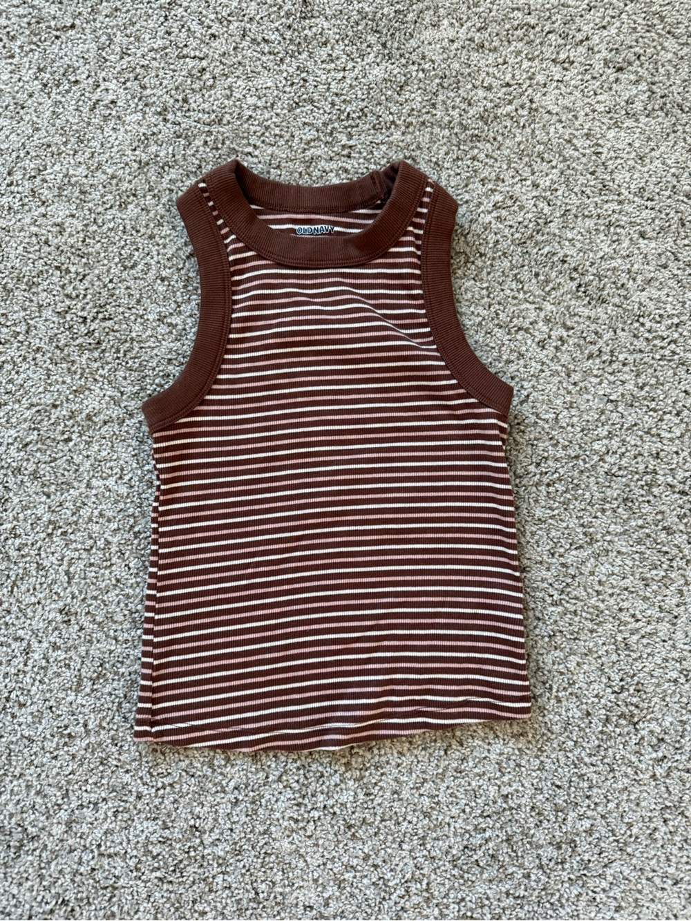 Brown Striped Tank Top